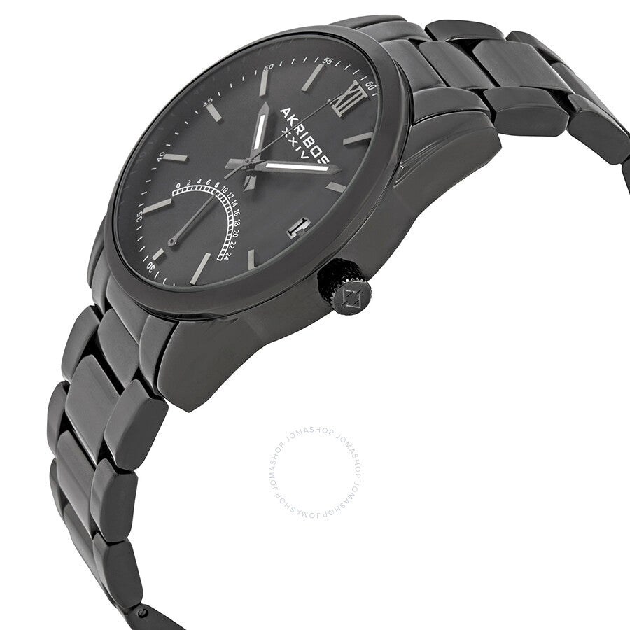 Akribos XXIV Black Dial Black Ion-plated Men's Watch AK962BK