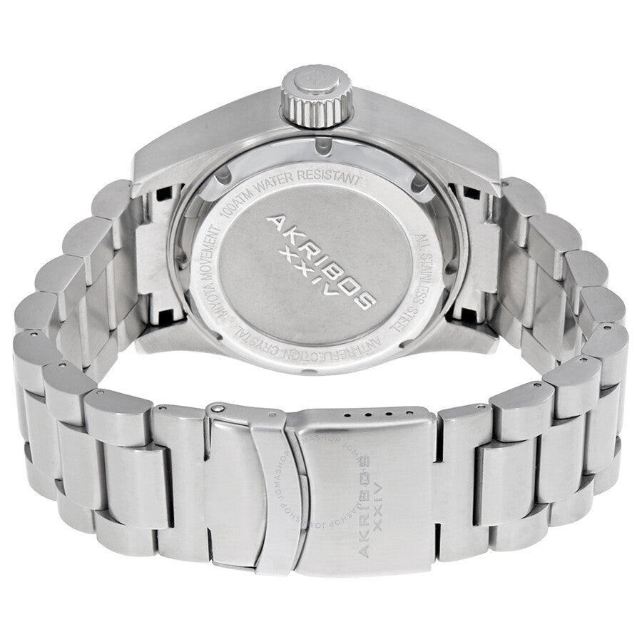 Akribos Xxiv Reloj de hombre de acero inoxidable con esfera azul AK730BU