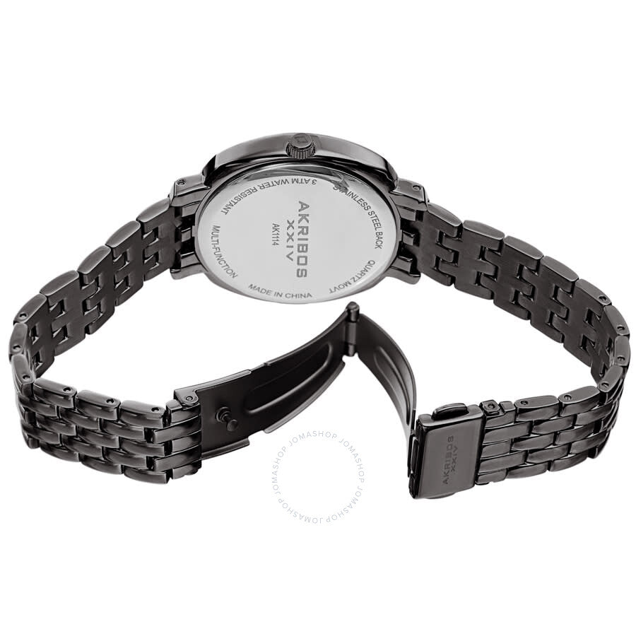 Akribos XXIV Quartz Black Dial Ladies Watch AK1114GN