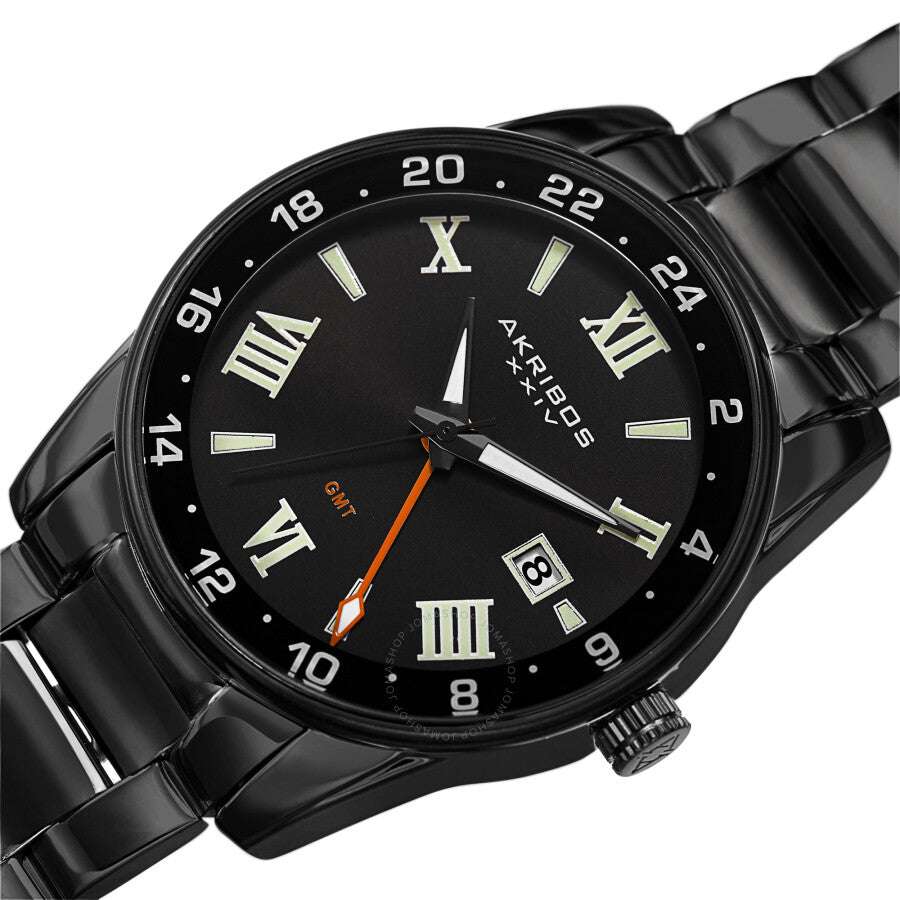 Akribos XXIV Quartz Black Dial Men's Watch AK1055BK