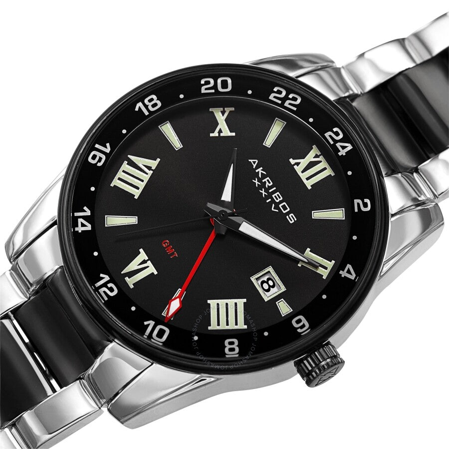 Reloj Akribos Xxiv de cuarzo con esfera negra para hombre AK1055TTB