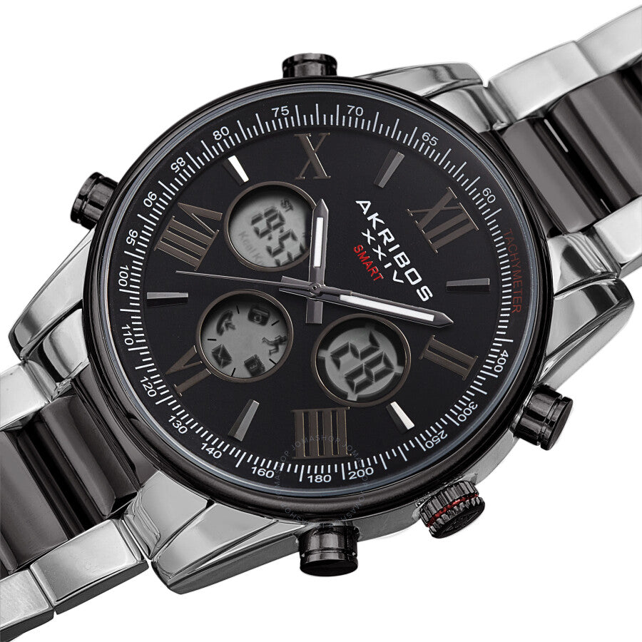 Akribos XXIV Quartz Black Dial Men's Watch AK1095TTB