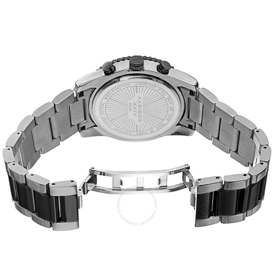 Akribos XXIV Quartz Black Dial Two-tone Men's Watch AK1099TTB