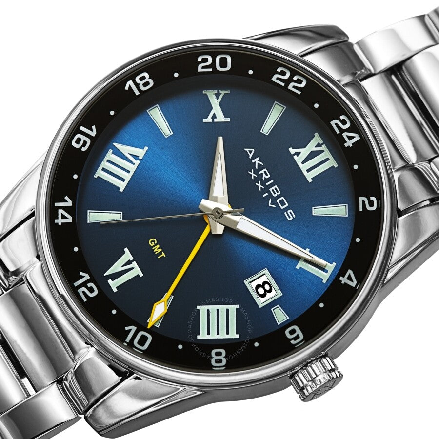 Akribos XXIV Quartz Blue Dial Men's Watch AK1055SSBU