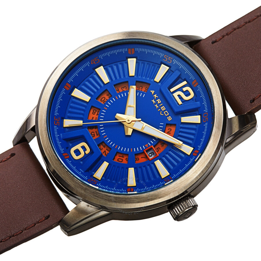 Akribos XXIV Quartz Blue Dial Men's Watch AK1079BUBR