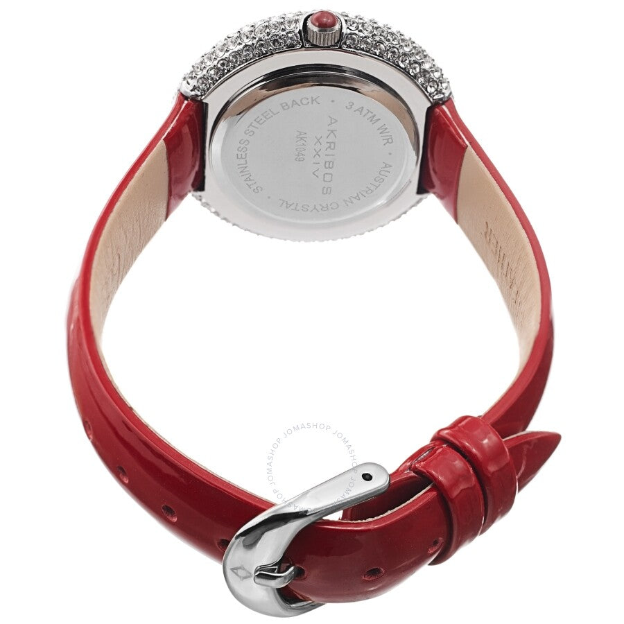 Akribos XXIV Quartz Crystal White Dial Ladies Watch AK1049RD