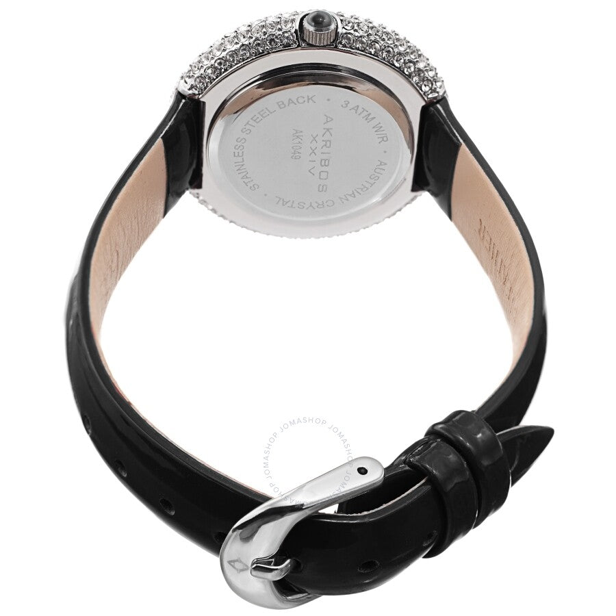 Akribos XXIV Quartz Crystal White Dial Ladies Watch AK1049SSB