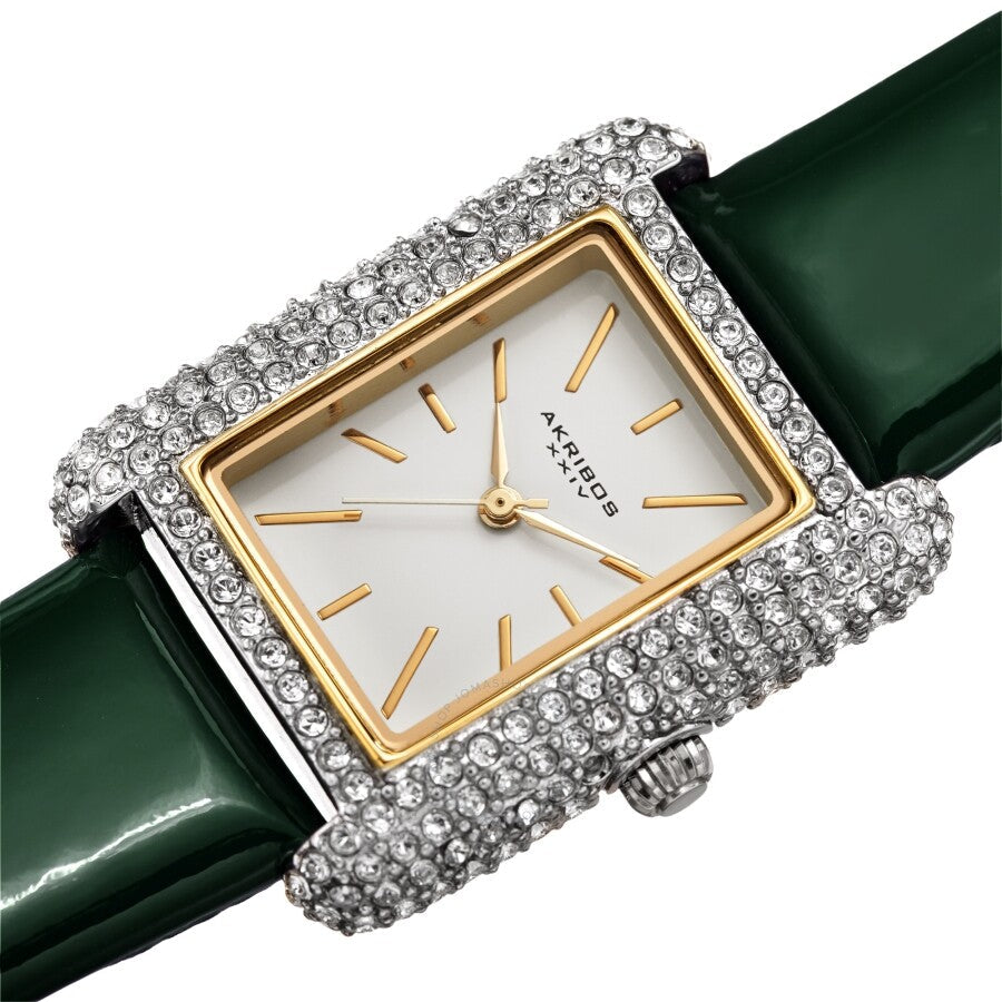 Akribos XXIV Quartz Crystal White Dial Ladies Watch AK1068GN
