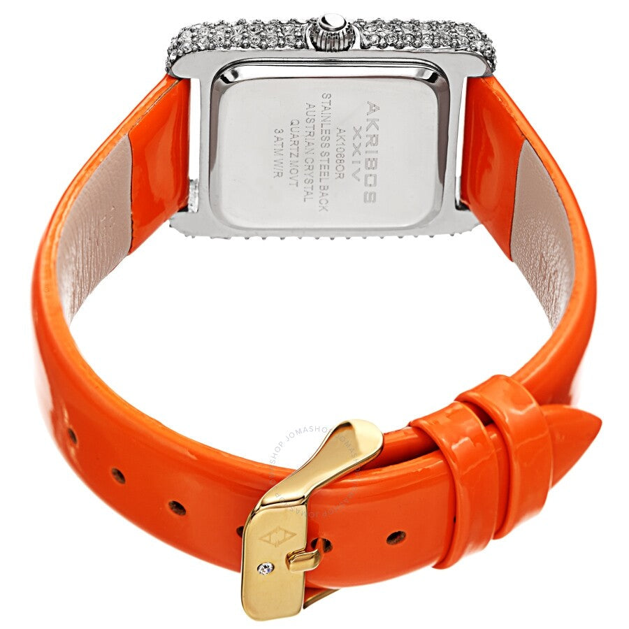 Akribos XXIV Quartz Crystal White Dial Ladies Watch AK1068OR