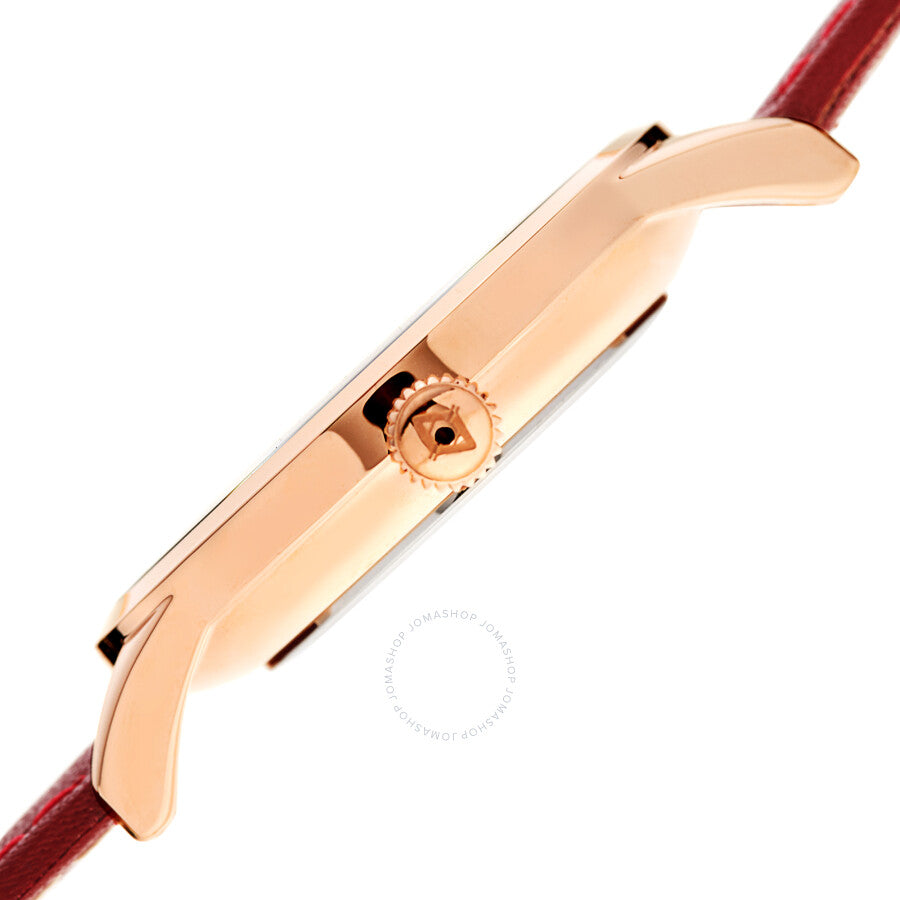 Akribos XXIV Quartz Diamond Red Dial Ladies Watch AK1047RD