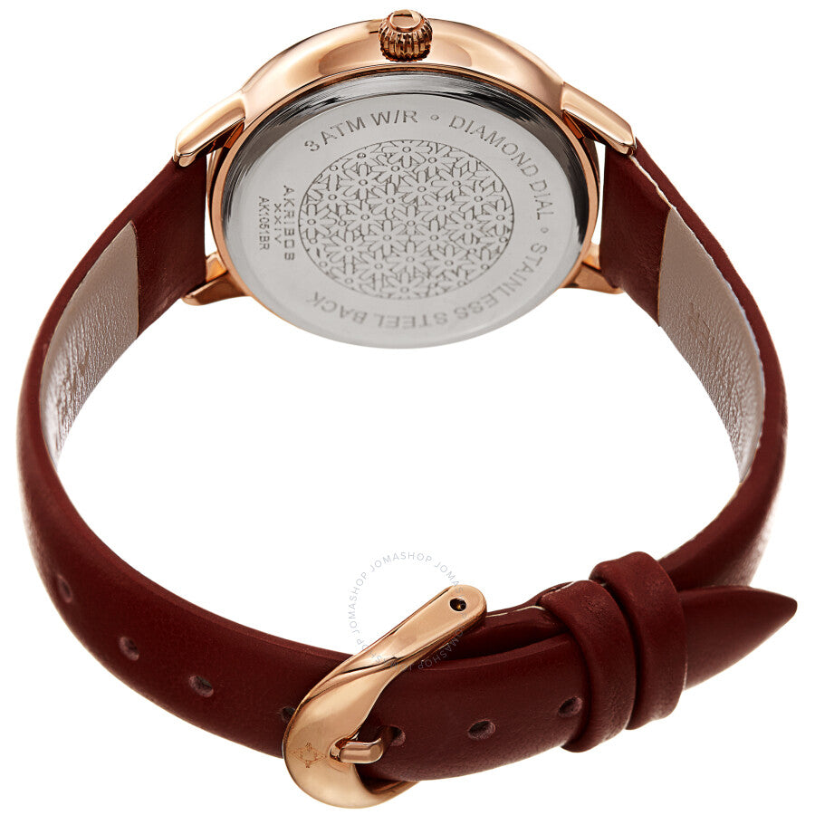 Reloj Akribos Xxiv de cuarzo con esfera plateada y diamantes para mujer AK1051BR