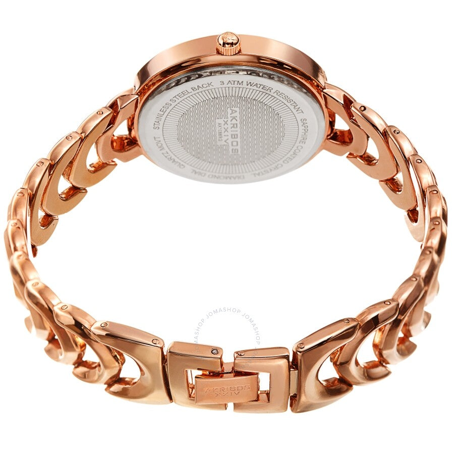 Akribos XXIV Quartz Diamond Silver Dial Ladies Watch AK1088RG