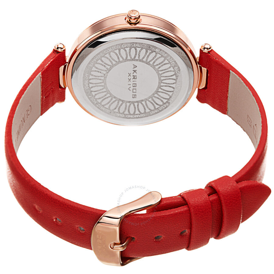 Akribos XXIV Quartz Diamond White Dial Ladies Watch AK1069RD