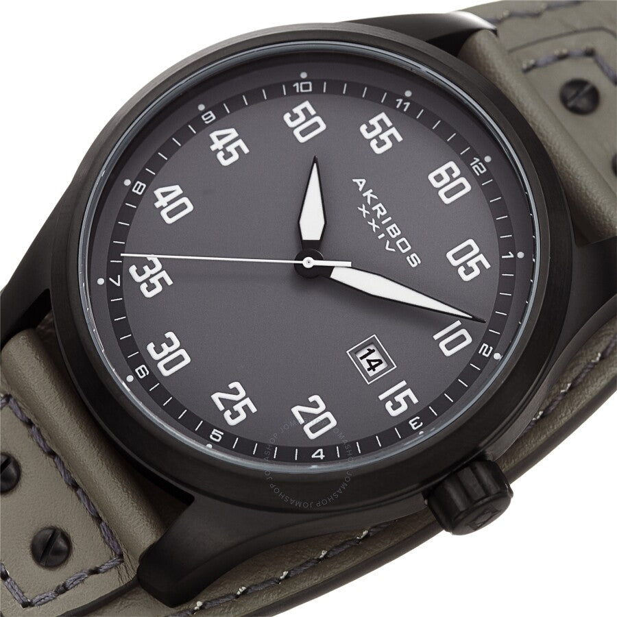 Akribos XXIV Quartz Grey Dial Men's Watch AK1024GN