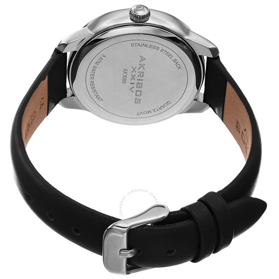 Akribos XXIV Quartz Silver Dial Ladies Watch AK1089SSBK