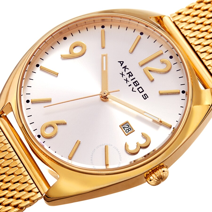 Akribos XXIV Quartz Silver Dial Men's Watch AK1026YG