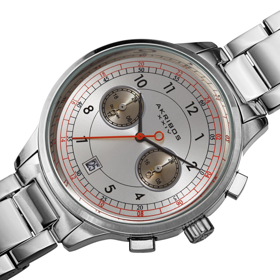 Akribos XXIV Quartz Silver Dial Men's Watch AK1071SS