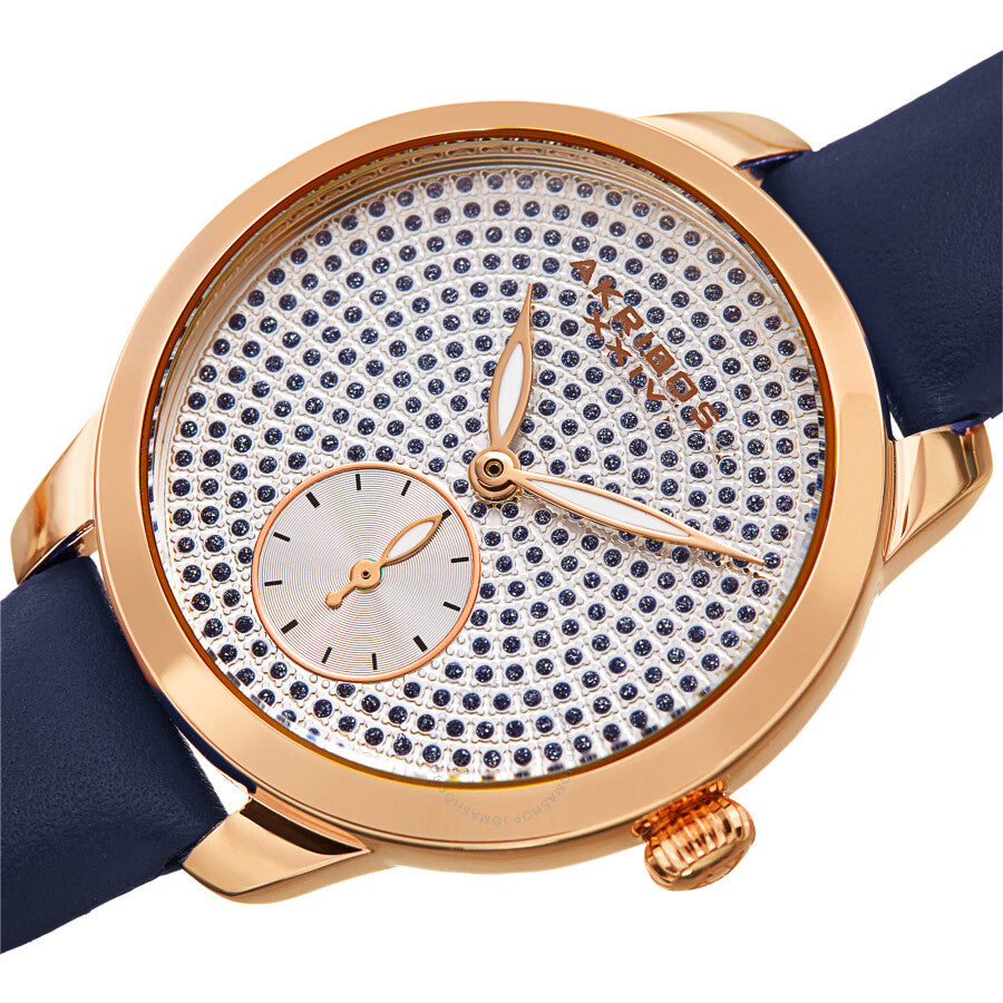Akribos XXIV Quartz Silver Glitter Dot Dial Ladies Watch AK1089BU