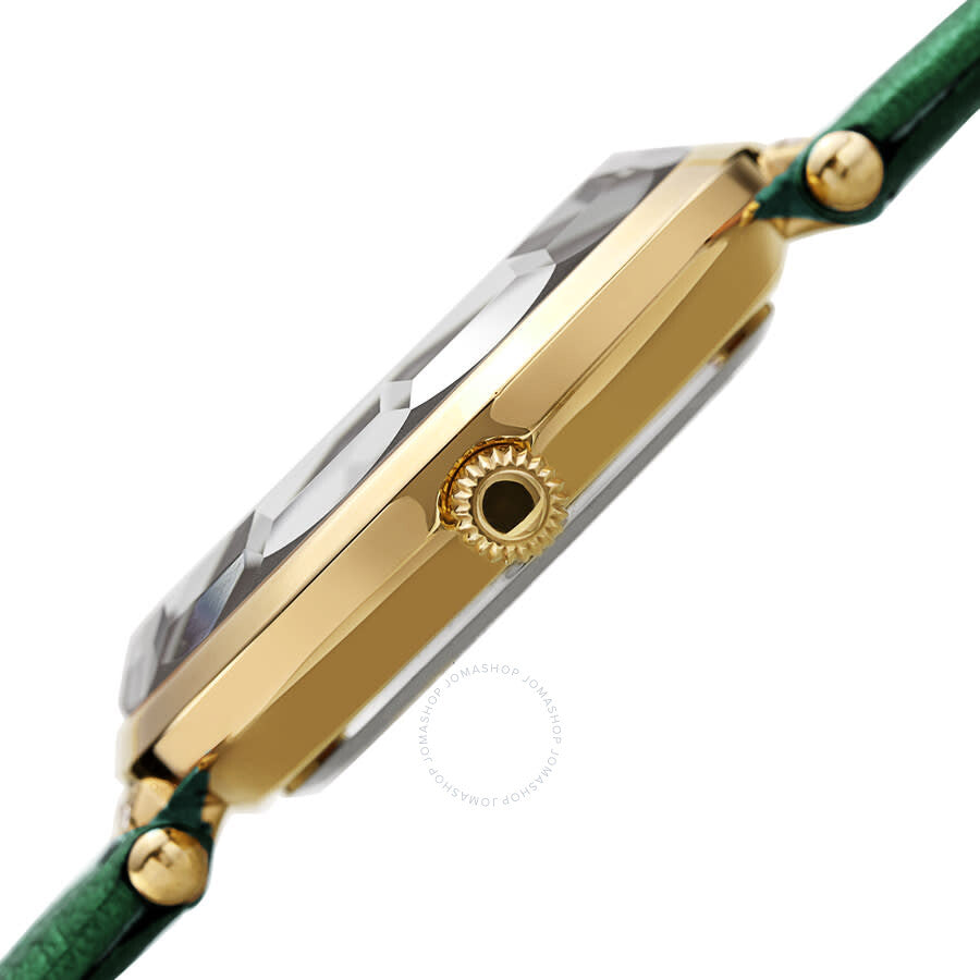 Akribos XXIV Quartz White Dial Green Leather Ladies Watch AK1116GN
