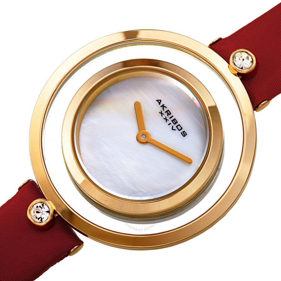 Akribos XXIV Quartz White Dial Ladies Watch AK1060RD