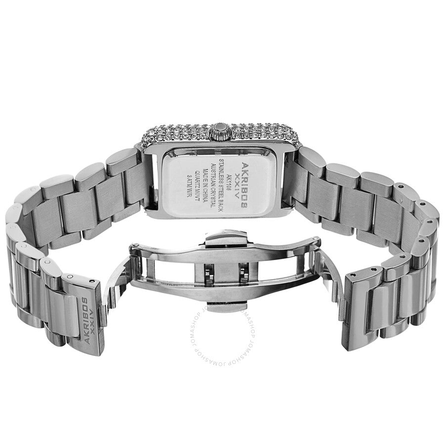Akribos XXIV Quartz White Dial Ladies Watch AK1108SS