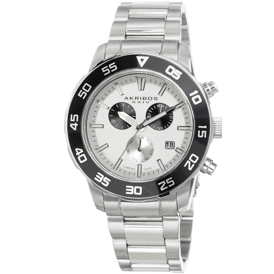 Akribos XXIV White Matte Men's Watch AK669SSW - The Watches Men & Co