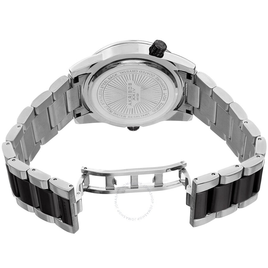 Akribos XXIV World Time Quartz Black Dial Men's Watch AK1021TTB