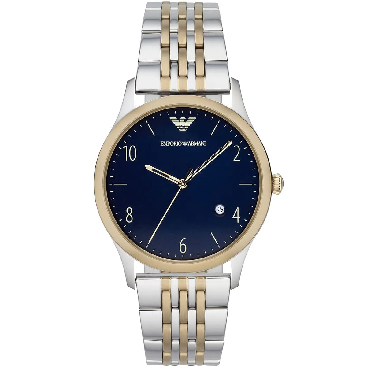 Emporio Armani AR1868 Beta Large with sunray blue dial and two-tone stainless steel bracelet