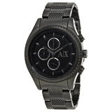 Armani Exchange Chronograph Black Dial Black Ion-plated Men's Watch - AX1605