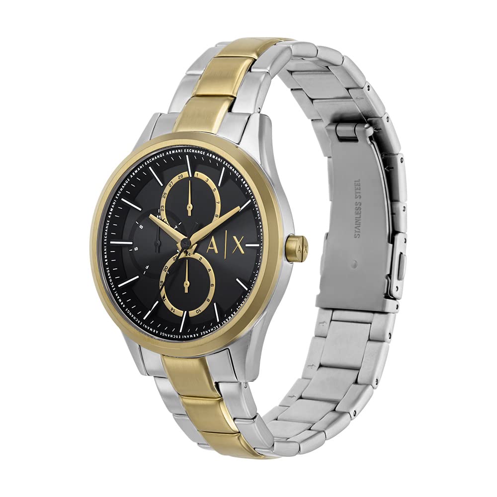 Armani Exchange Dante Multifunction Black Dial Two-Tone Watch - AX1865
