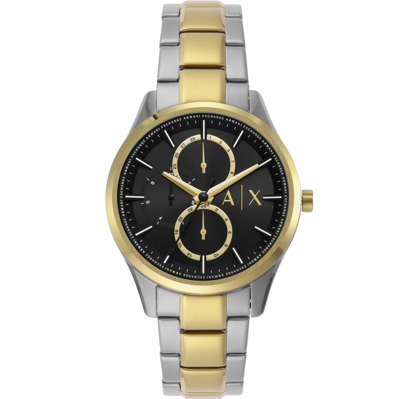 Armani Exchange Dante Multifunction Black Dial Two-Tone Watch - AX1865
