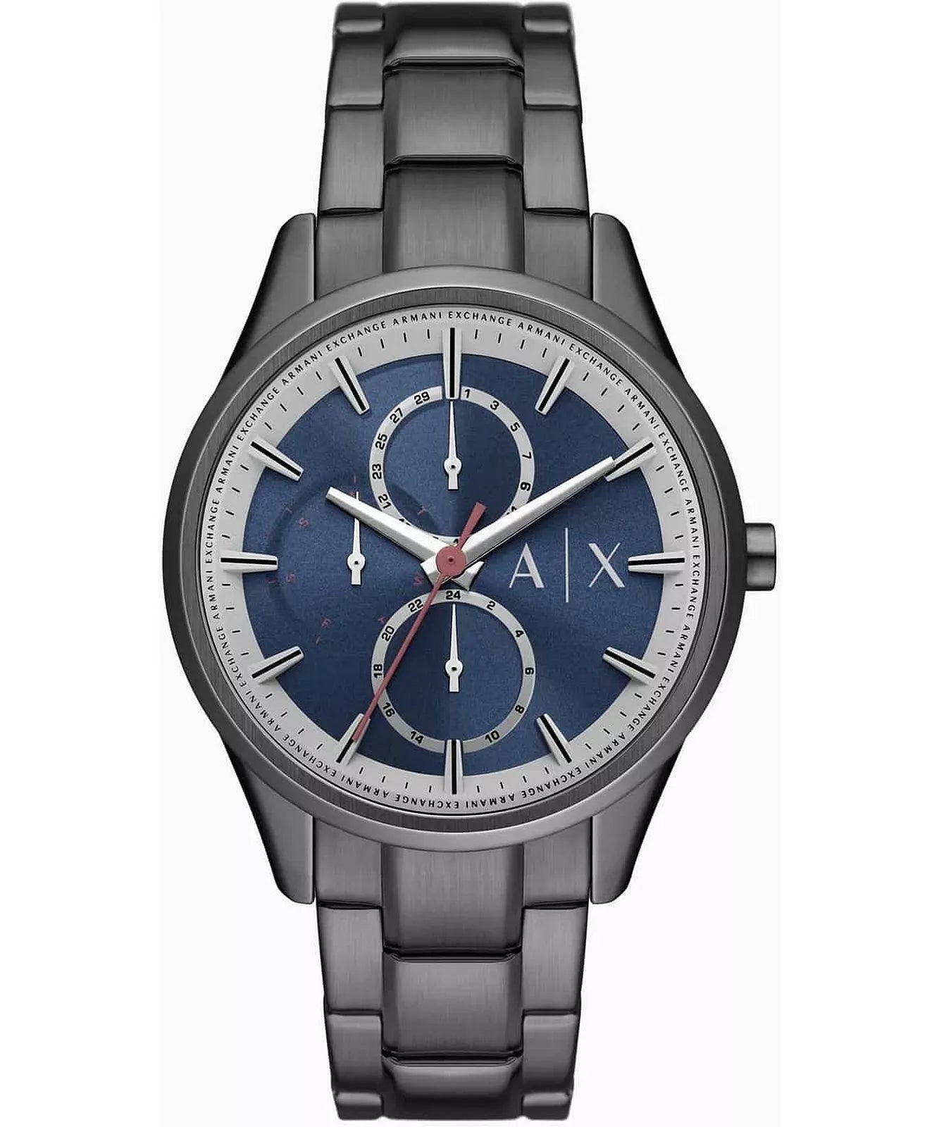 Armani Exchange Dante AX1871 multifunction watch with blue dial and gunmetal case