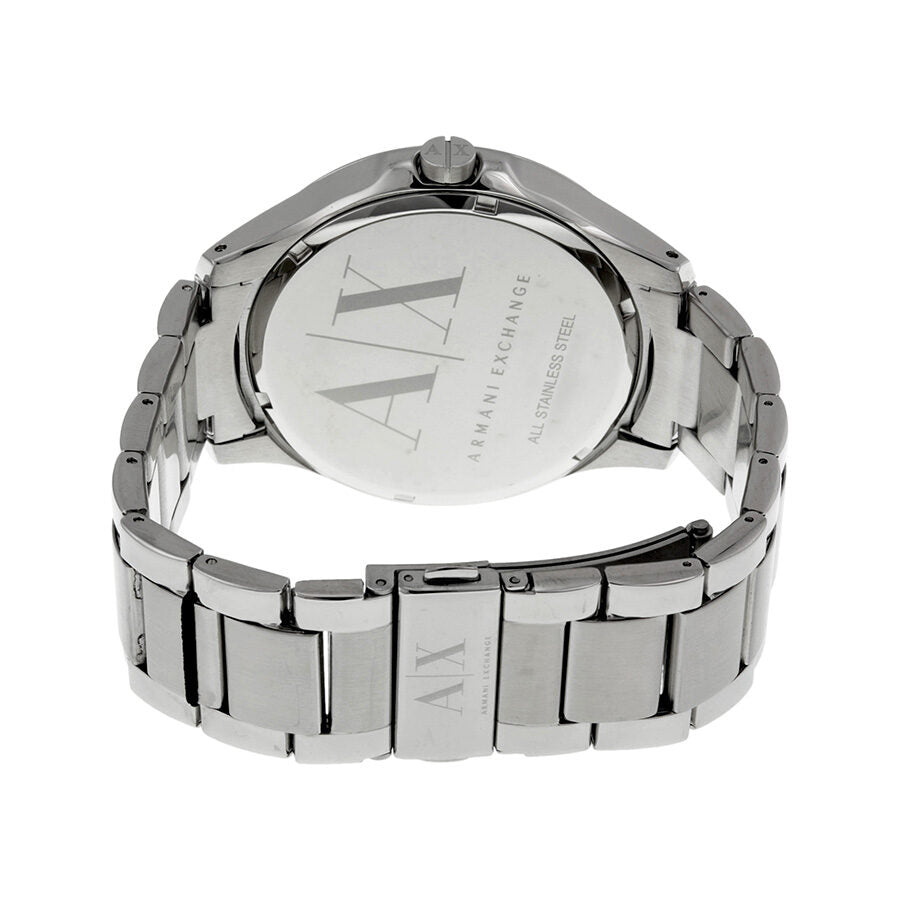 Armani Exchange Hampton Date Black Dial Silver Watch - AX2103