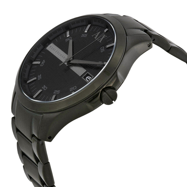Armani Exchange Hampton AX2104 - Reloj para hombre, esfera negra, chapado en iones, color negro