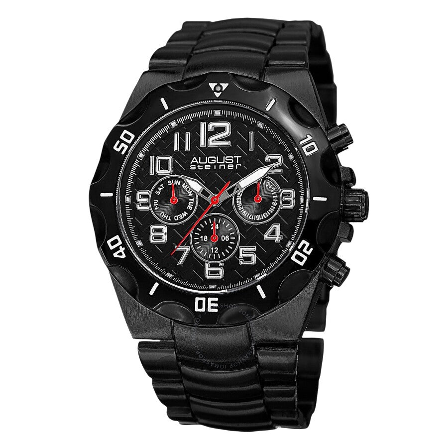 August Steiner Quartz Black Dial Men's Watch AS8161BK - The Watches Men & Co