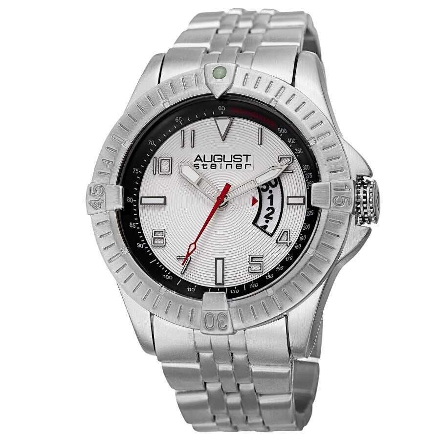 August Steiner Quartz Silver Dial Men's Watch AS8185SS - The Watches Men & Co