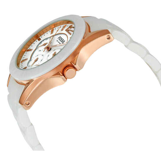 Fossil White Ceramic Multi-Function Women's Watch CE1006