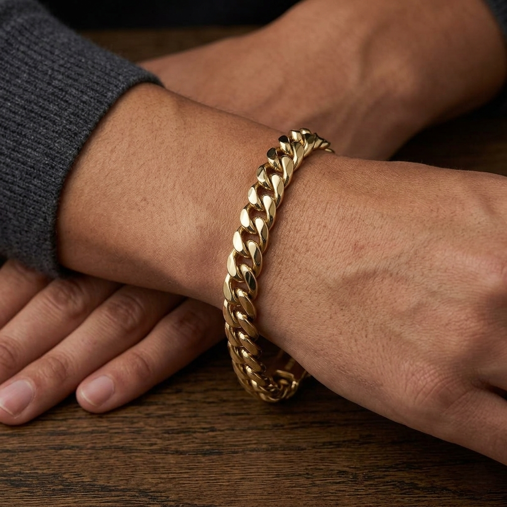 Big Daddy 10MM Cuban Link 18K Gold Bracelet