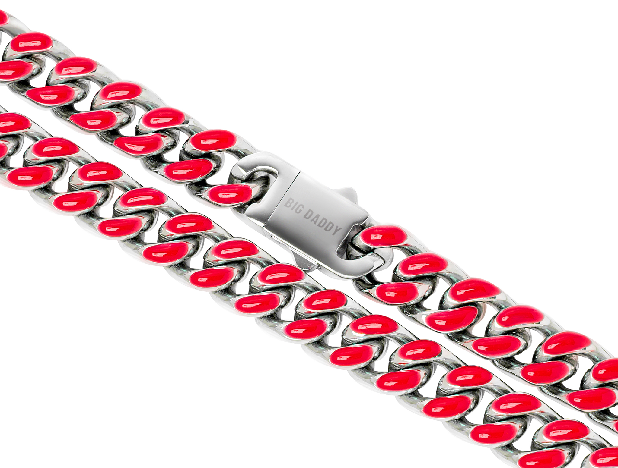 Big Daddy Cuban chain showing clasp detail and full length
