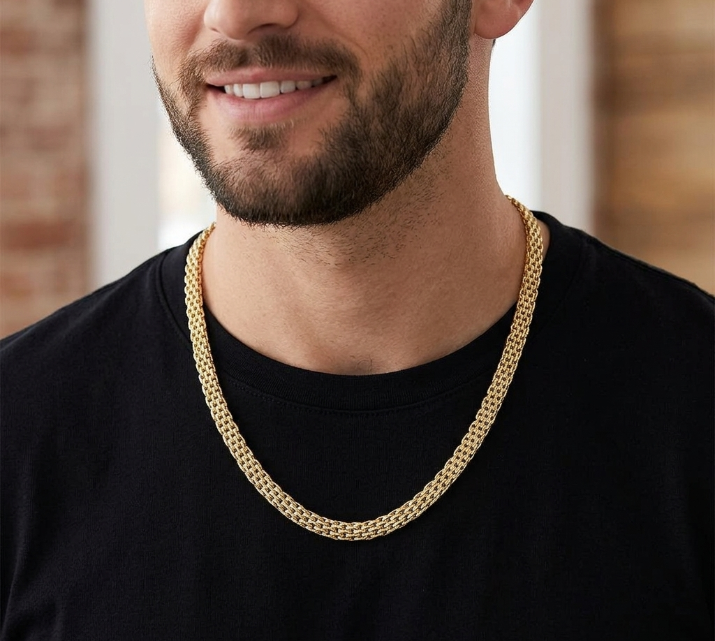 Big Daddy 6MM Gold Flat Herringbone Chain