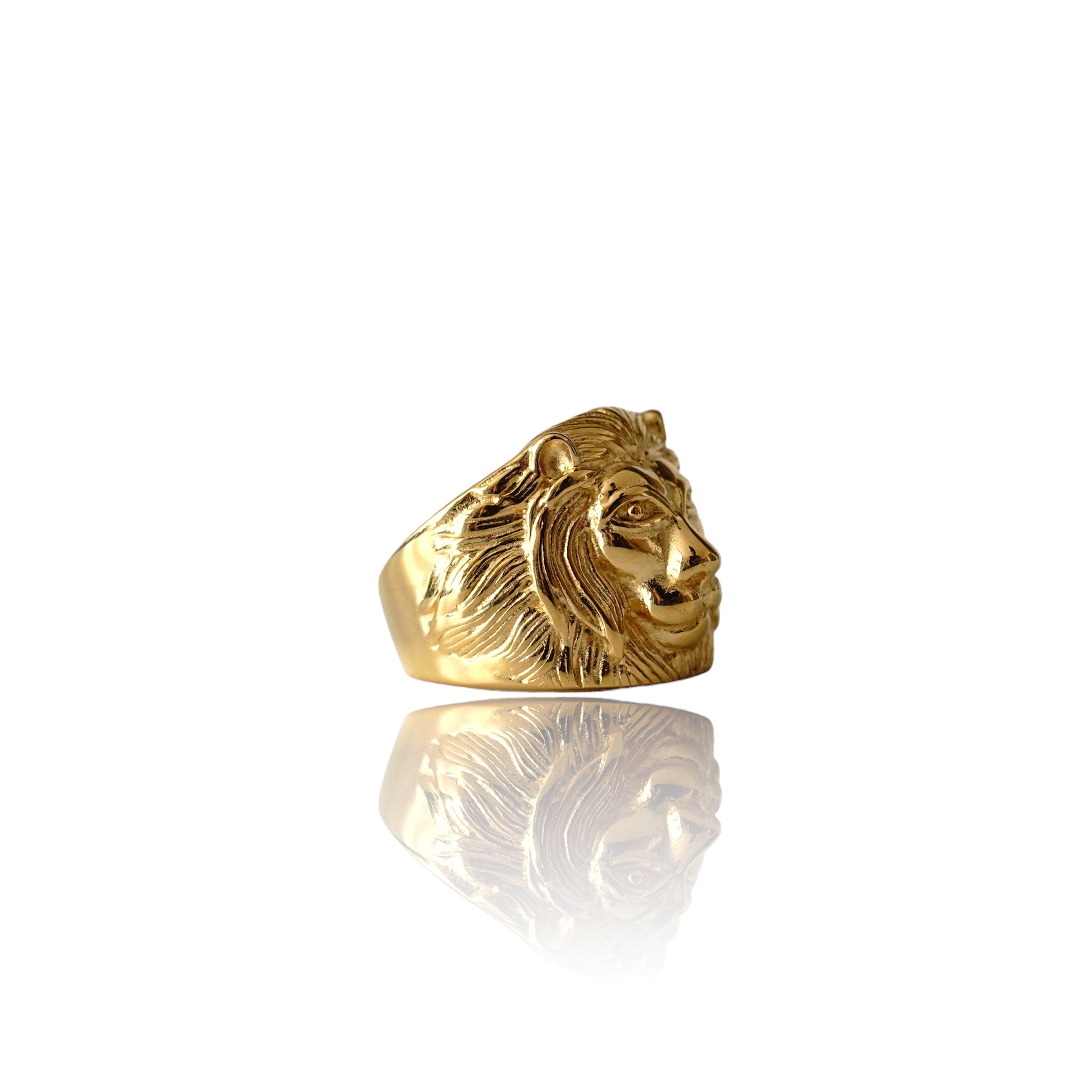 Big Daddy Regal Lion’s Head Gold Ring - Ring