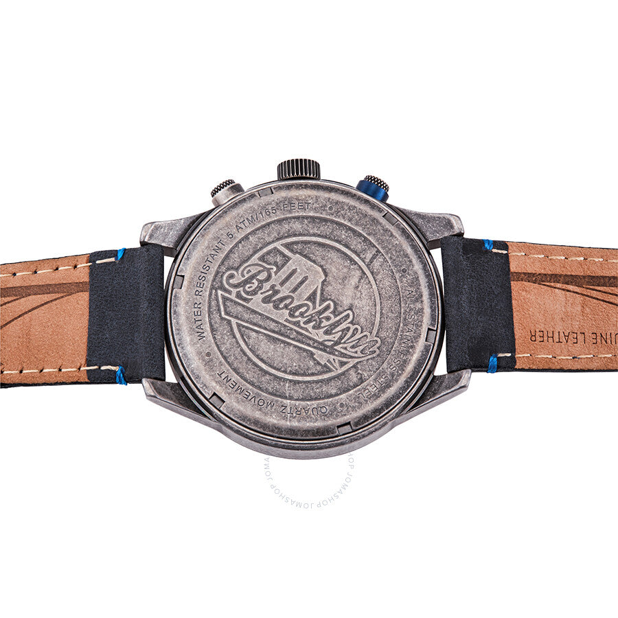 Brooklyn Watch Co. Stuyvesant Reloj de cuarzo con esfera azul para hombre BW-8128-SQ-03