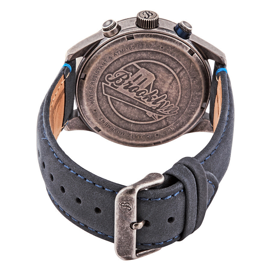 Brooklyn Watch Co. Stuyvesant Reloj de cuarzo con esfera azul para hombre BW-8128-SQ-03