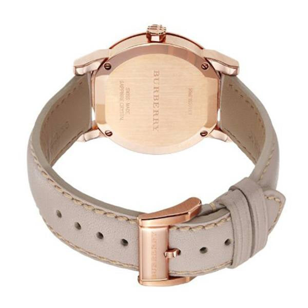 Burberry 34mm Pink Leather Strap Women's Watch BU9131