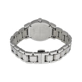 ساعة بربري نسائية من الفولاذ المقاوم للصدأ، مينا أسود بنقشة مربعات، موديل BU9101