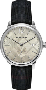 Burberry Check Stamped Leather Strap Men's Watch BU10008
