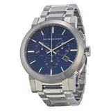 Burberry Chronograph Blue Dial Stainless Steel Men's Watch BU9363