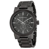 Burberry Chronograph Dark Grey Dial Black Ion-plated Men's Watch BU9354