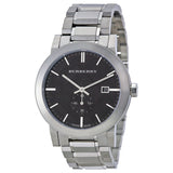 Burberry Reloj de hombre de acero inoxidable con esfera gris oscuro BU9901