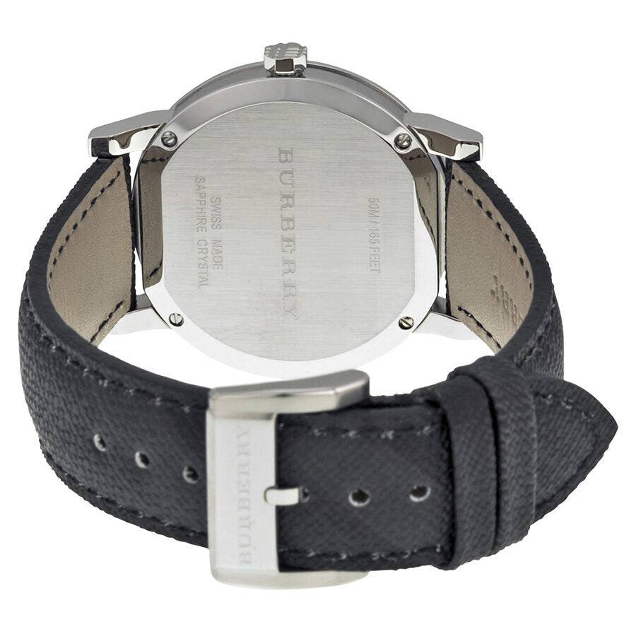 Burberry Grey Dial Black Polyvinyl Strap Men's Watch BU9030